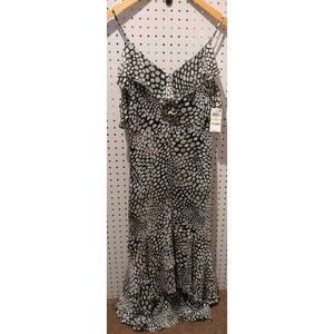 Inc International Concepts Crocodile Animal Print Sundress Size 4 Black Gray
